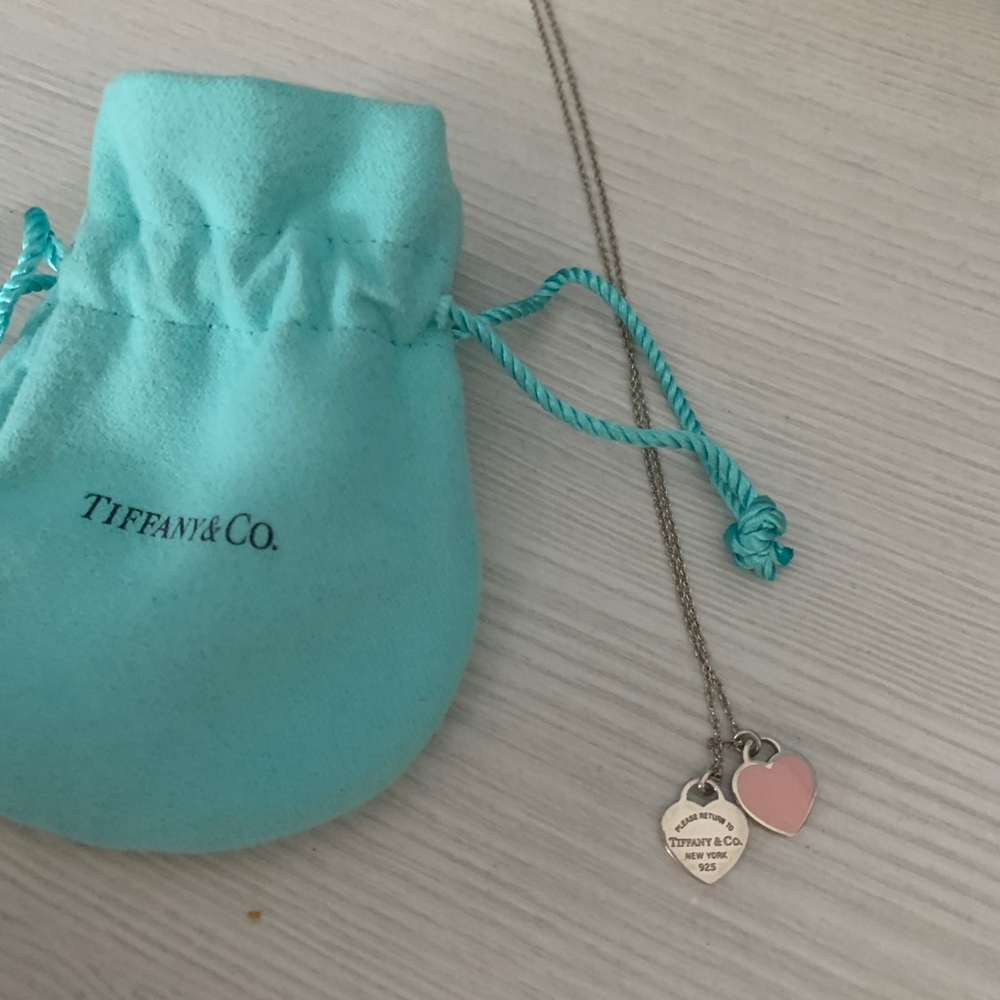 Tiffany & Co. Pink heart pendant necklace